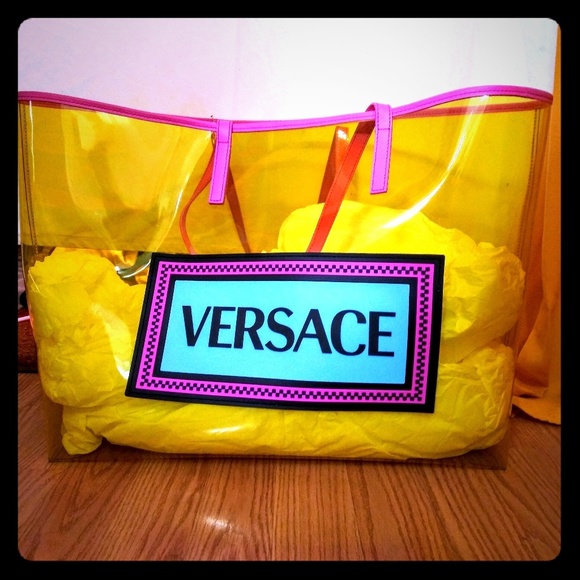 versace vinyl tote